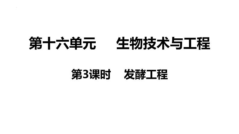 新教材备战高考生物一轮复习全考点精讲课堂  第37讲 发酵工程（课件）第2页