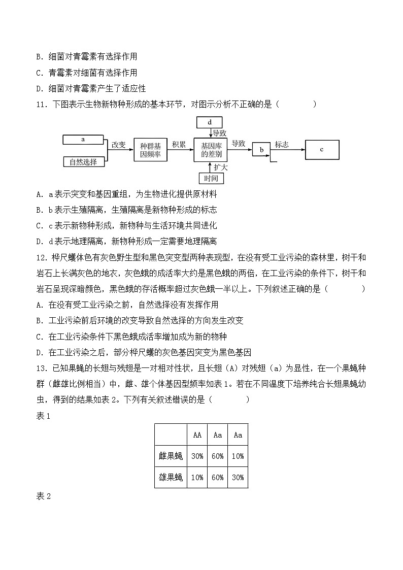 （人教版2019必修2）高一生物同步练习 第六章 生物的进化（考点串讲课件+练习+解析）03