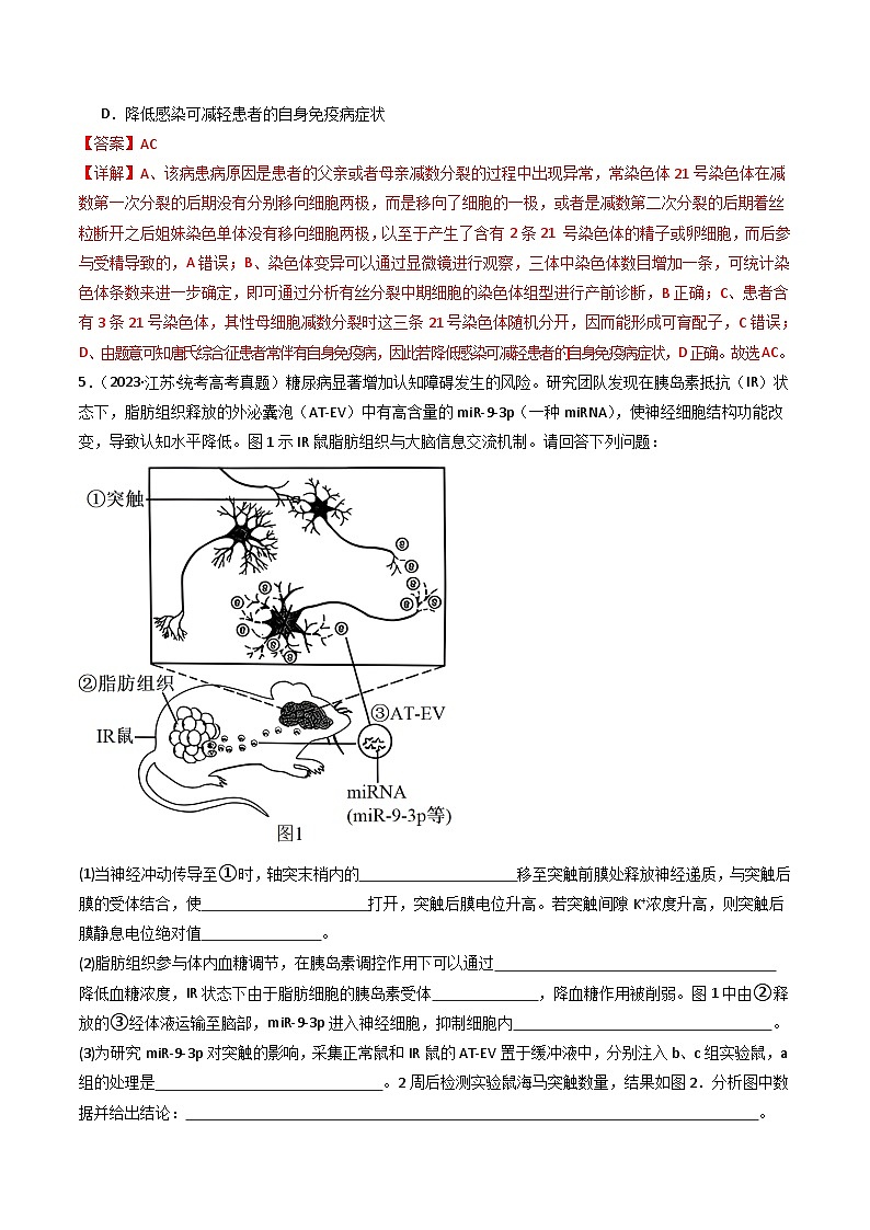 专题20 动物生命活动调节的综合（解析版）第3页