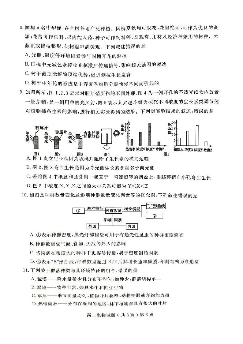 山东省聊城市2023-2024学年高二上学期1月期末生物试题03