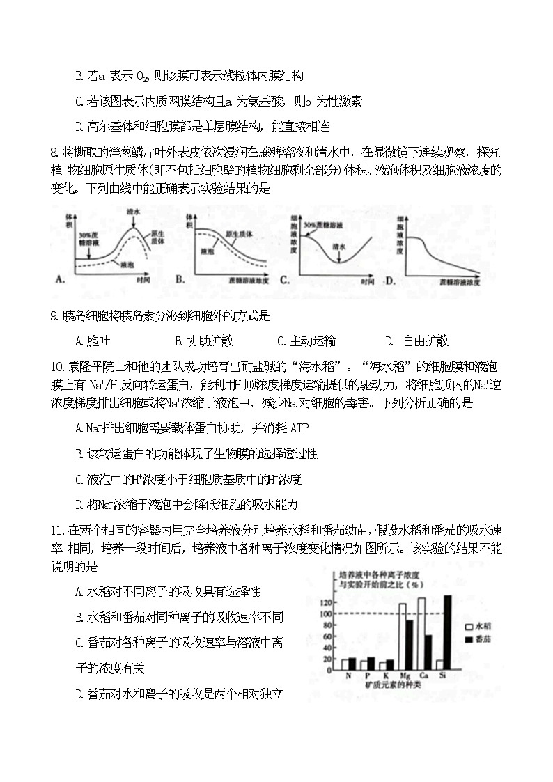 山东省临沂市2023-2024学年高一上学期1月期末生物试题第3页