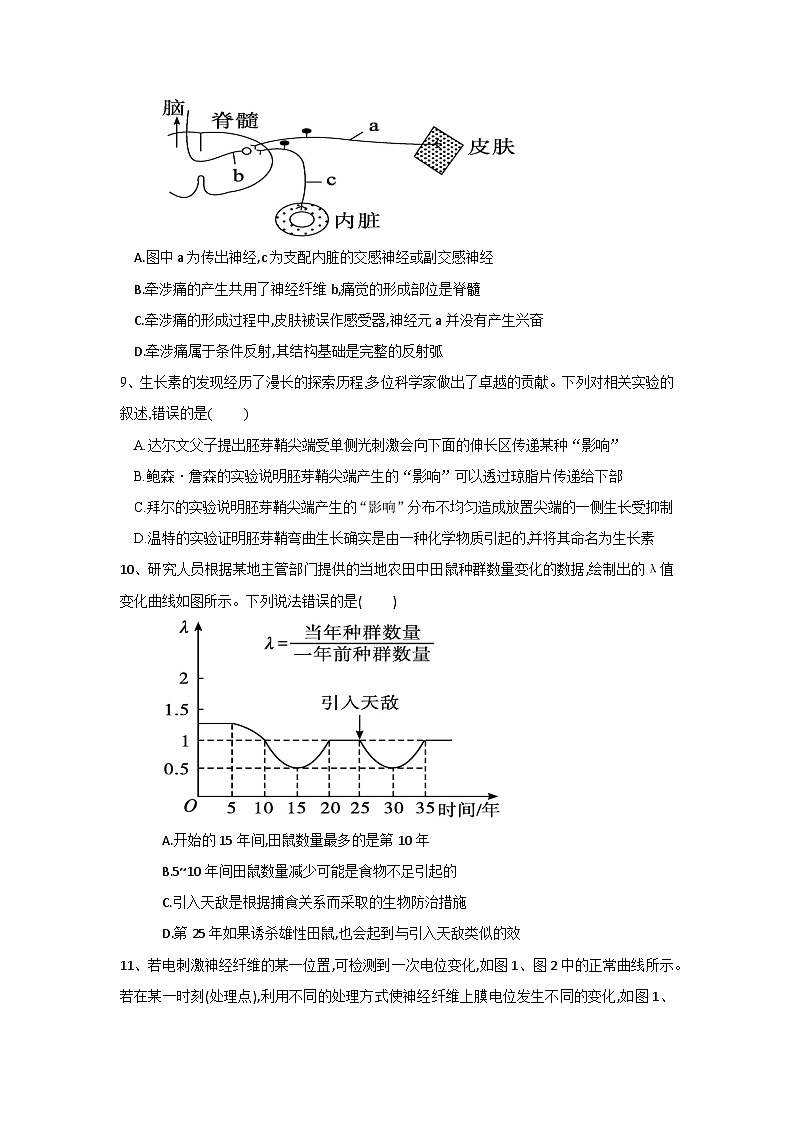 涟源市行知高级中学2023年下学期高二期末考试试卷 生物学第3页