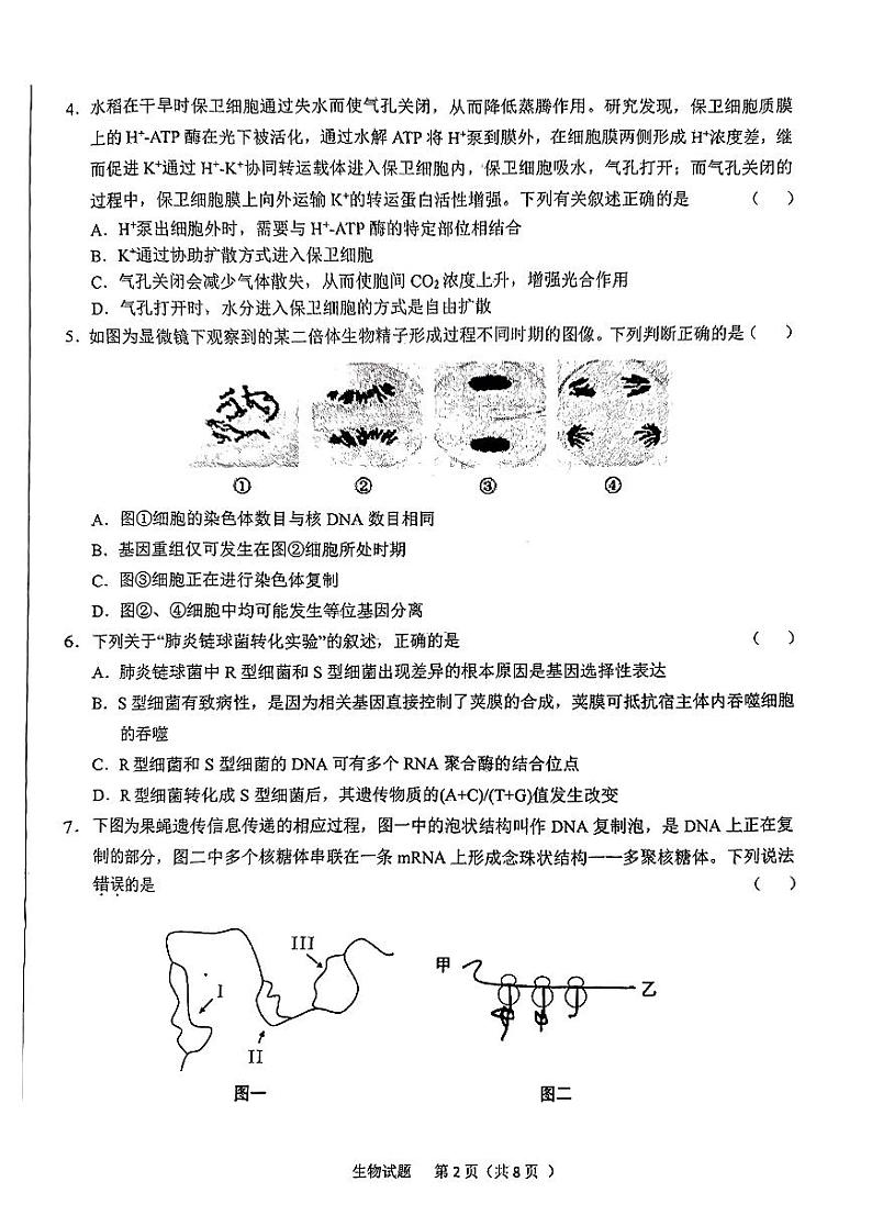 生物试卷第2页