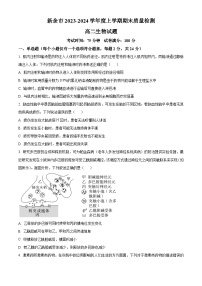 江西省新余市2023-2024学年高二上学期期末质量检测生物试题（Word版附解析）