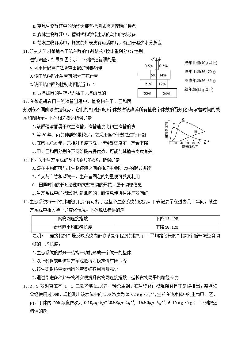 陕西省西安市长安区2023-2024学年高二上学期期末考试生物试题第3页
