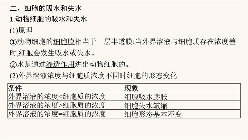 高中生物学考复习专题突破4物质出入细胞的方式课件第6页