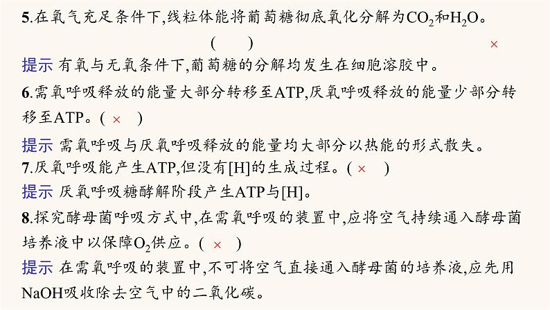 高中生物学考复习专题突破5细胞呼吸与光合作用课件第4页