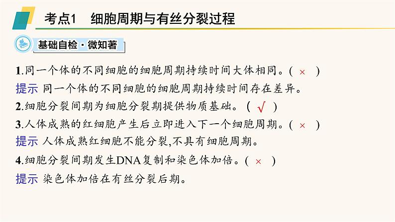 高中生物学考复习专题突破6细胞的增殖课件第3页