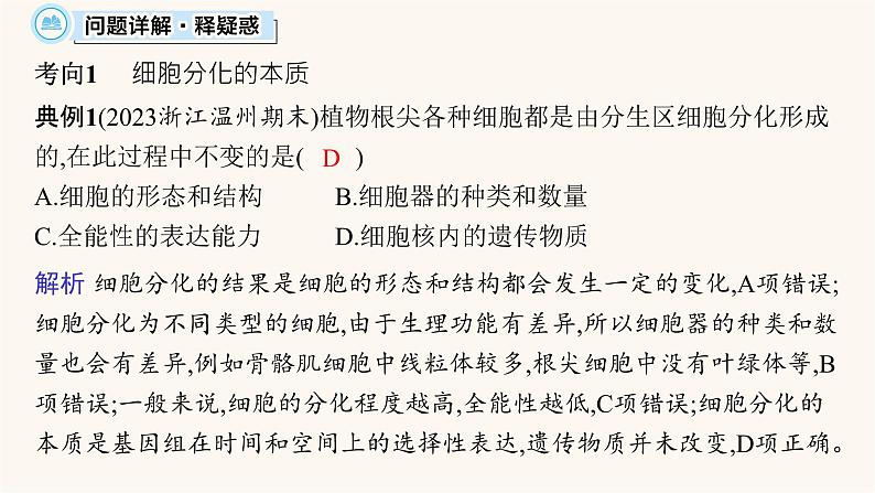 高中生物学考复习专题突破8细胞分化、癌变、衰老及凋亡课件07