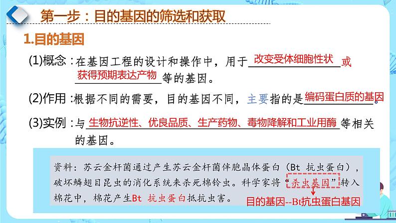 人教版）（2019）高中生物学  选择性必修三  生物技术与工程  3.2.1基因工程的步骤-目的基因的获取（第1课时）课件05