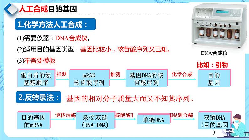 人教版）（2019）高中生物学  选择性必修三  生物技术与工程  3.2.1基因工程的步骤-目的基因的获取（第1课时）课件08