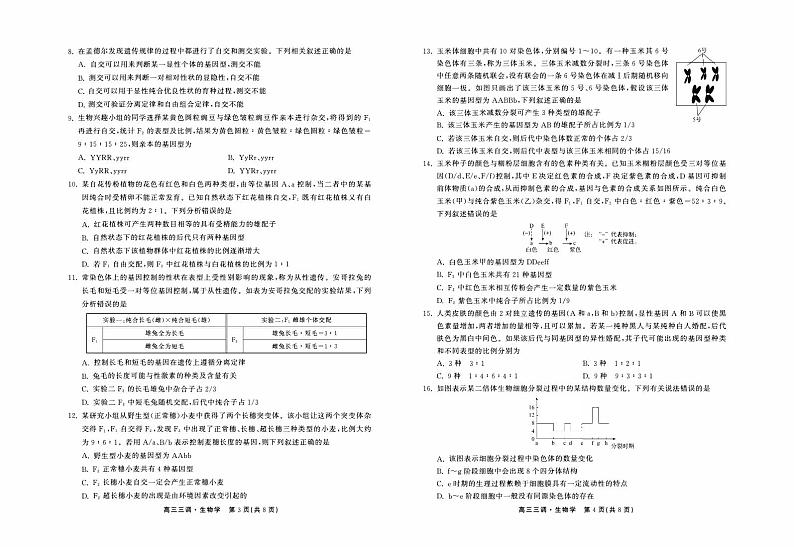 河北省衡水2023_2024高三生物上学期三调考试试题02