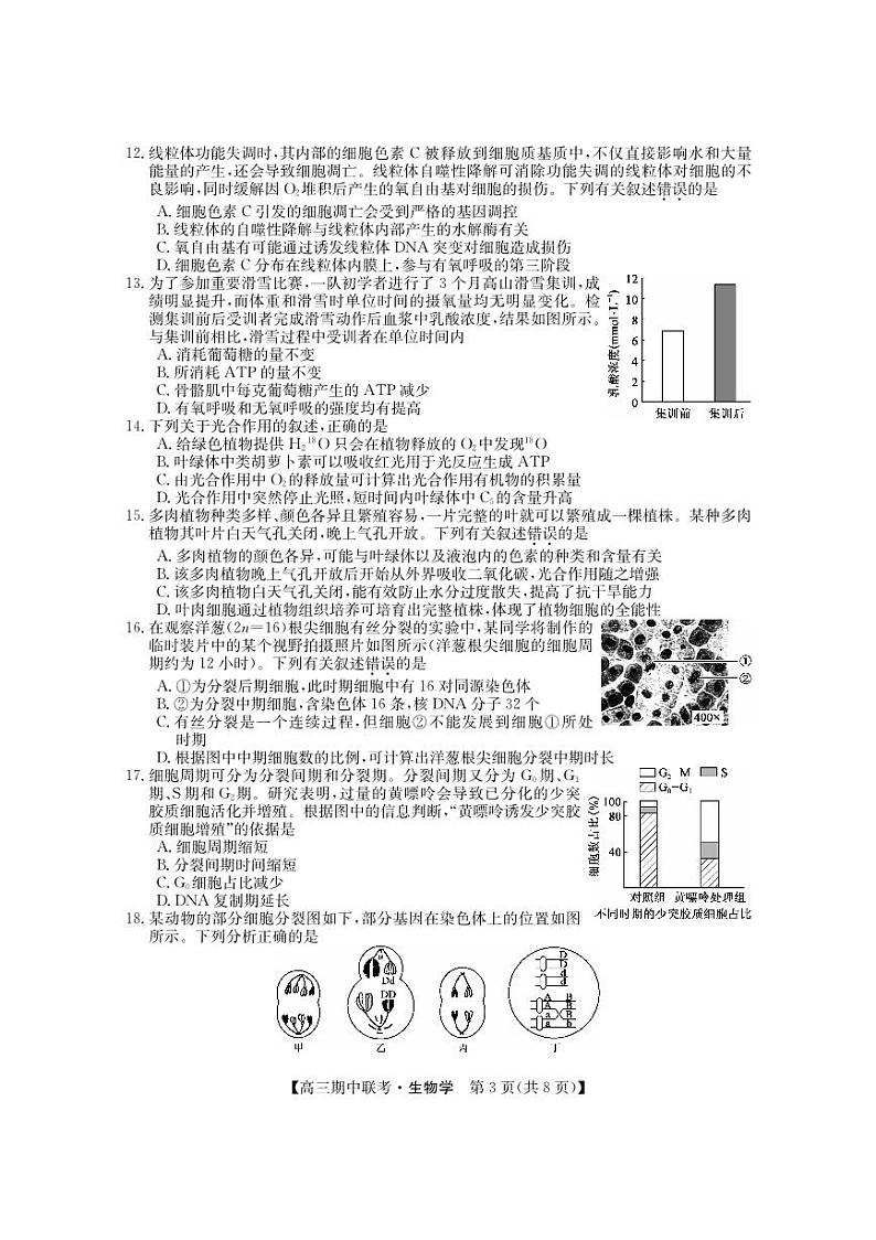 黑龙江省龙东2023_2024高三生物上学期期中五地联考试题03