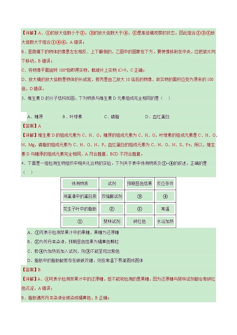 【开学摸底考】高一生物（重庆专用）-2023-2024学年高中下学期开学摸底考试卷.zip02