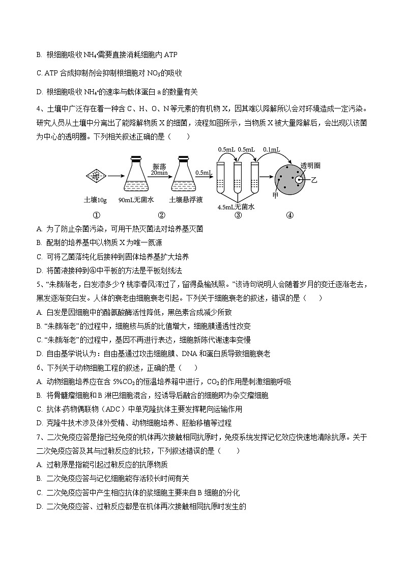 【开学摸底考】高三生物（湖北专用）-2023-2024学年高中下学期开学摸底考试卷.zip02
