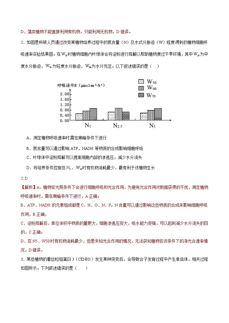 【开学摸底考】高三生物（黑龙江、吉林专用，15+5+5题型）-2023-2024学年高中下学期开学摸底考试卷.zip02