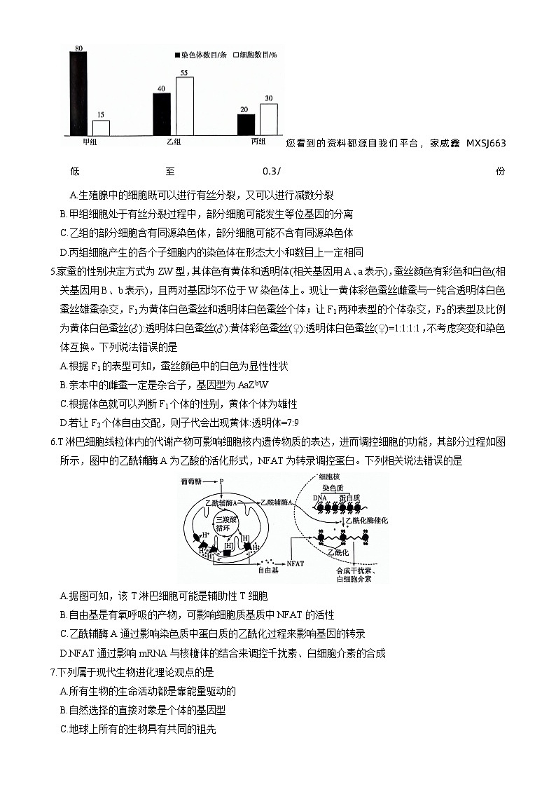 36，山东齐鲁联考2023-2024学年高三下学期开学质量检测生物试题第2页