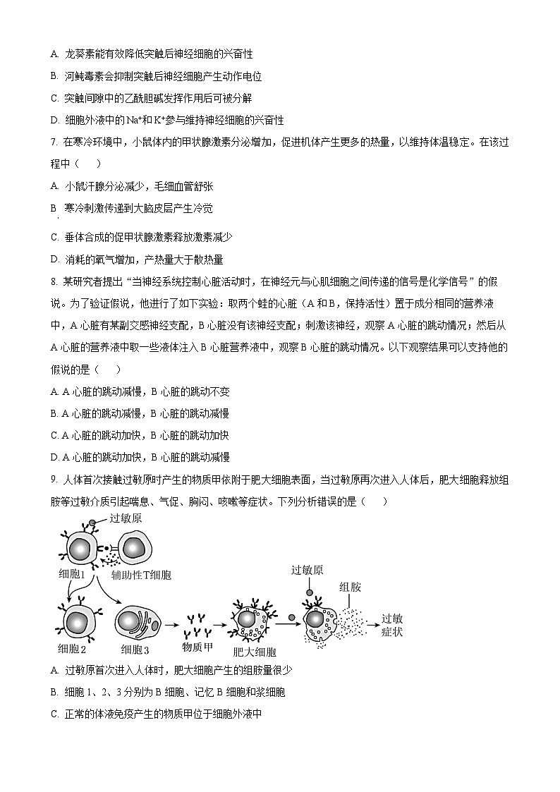 2024届福建省十一校高三1月期末联考生物试题（原卷版）第3页
