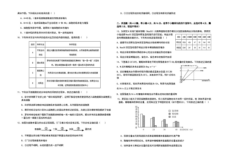 江西省上高中学2023-2024学年高一上学期期末生物试卷（Word版附解析）02