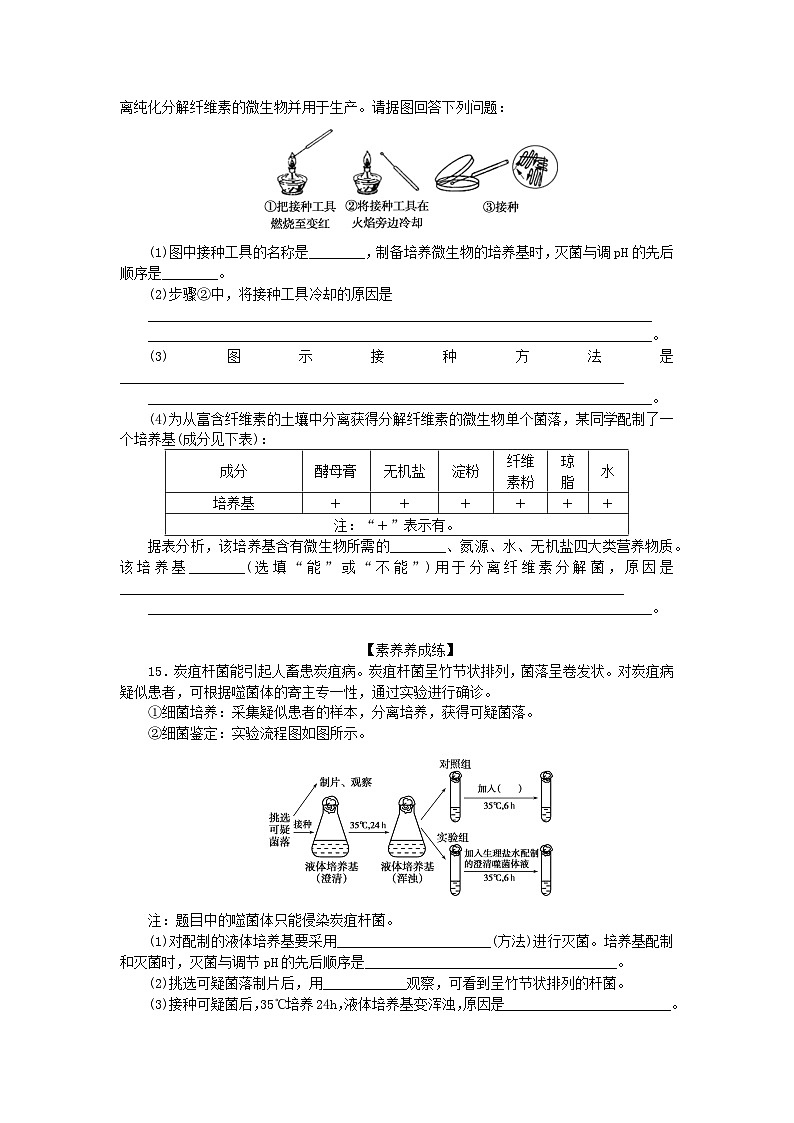 新教材2023版高中生物课后分层检测案2微生物的基本培养技术新人教版选择性必修303