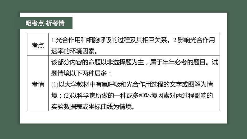 第一篇　主题一　专题(四)　命题点1　光合作用和细胞呼吸的原理第2页