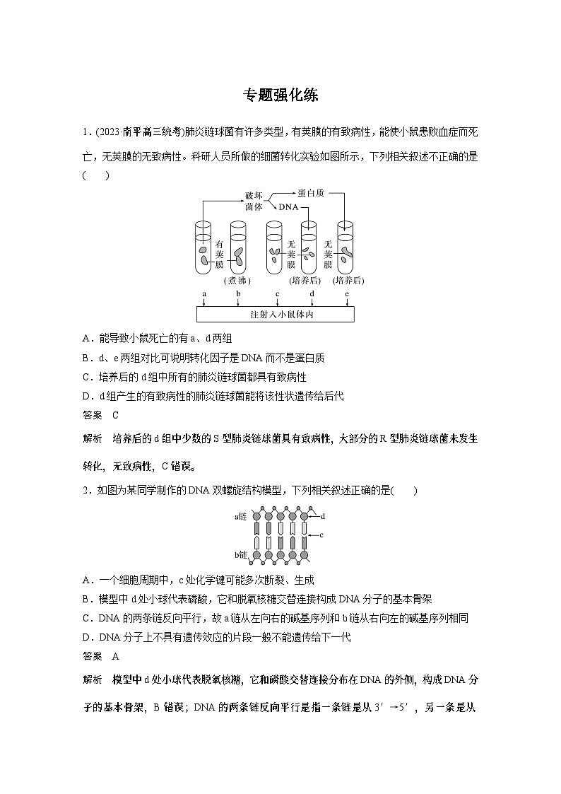 第一篇　主题二　专题(五)　专题强化练（教师版）第1页