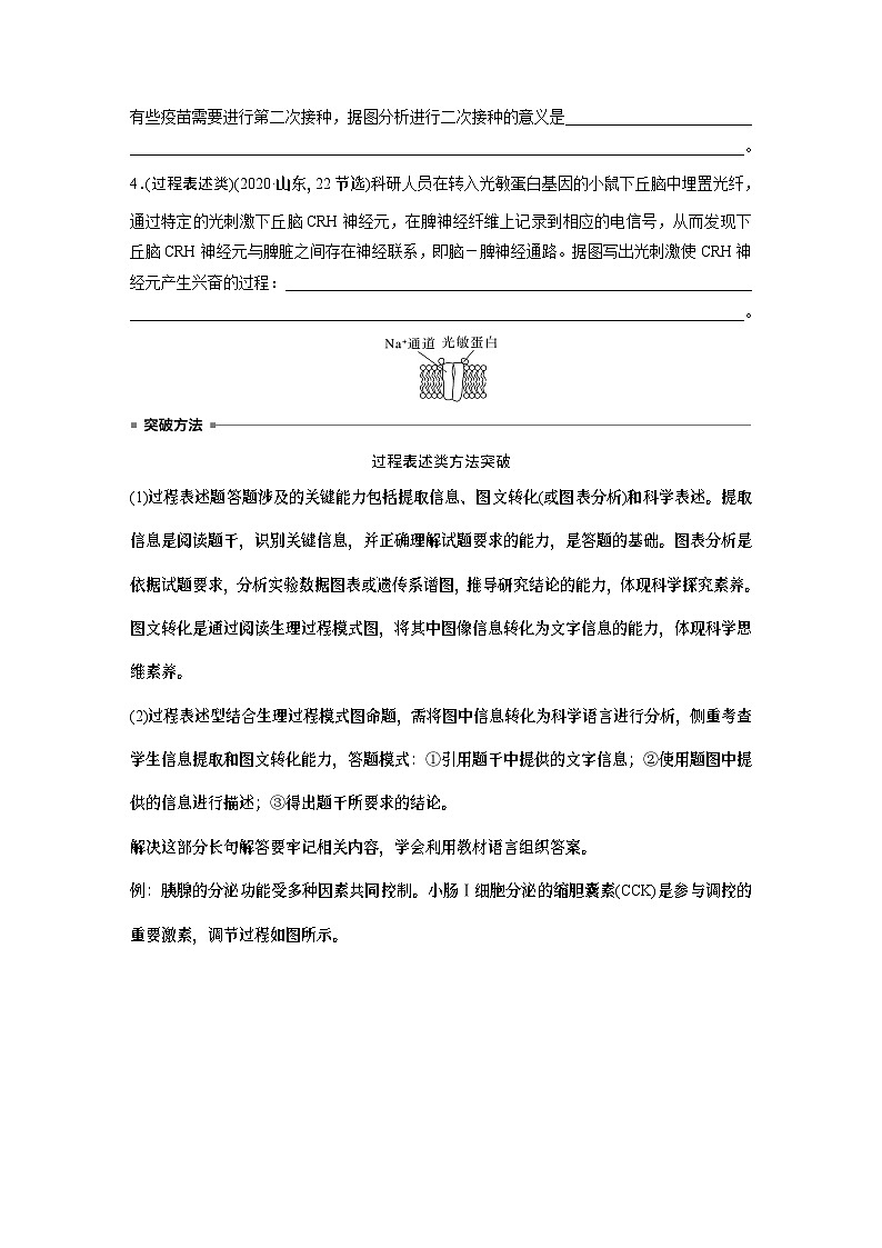 第一篇　主题三　语言表达(三)　个体稳态中相关过程变化机理分析 2024年高考生物二轮复习课件+讲义02