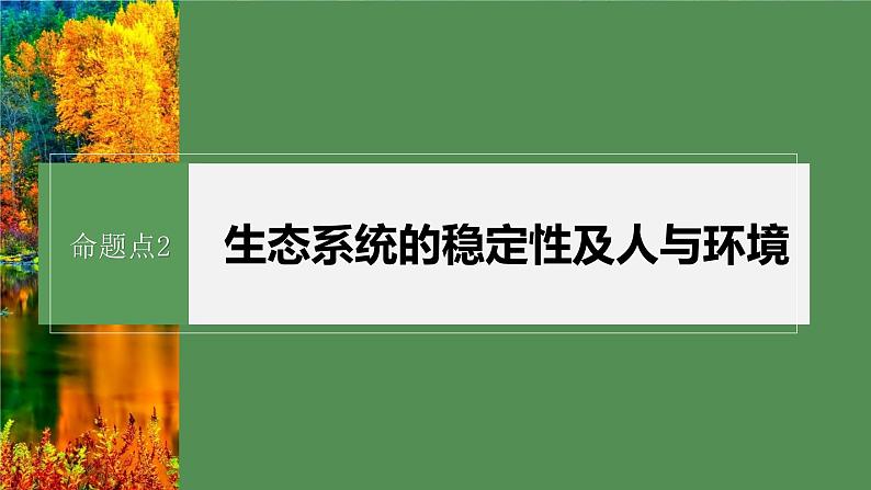 第一篇　主题四　专题(十一)　命题点2　生态系统的稳定性及人与环境 2024年高考生物二轮复习课件+讲义02