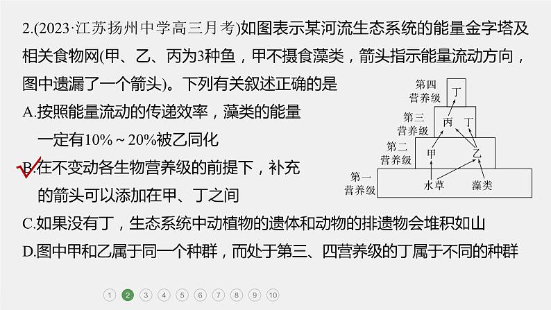 第一篇　主题四　专题(十一)　专题强化练 生态系统和生态环境的保护 2024年高考生物二轮复习课件+讲义04