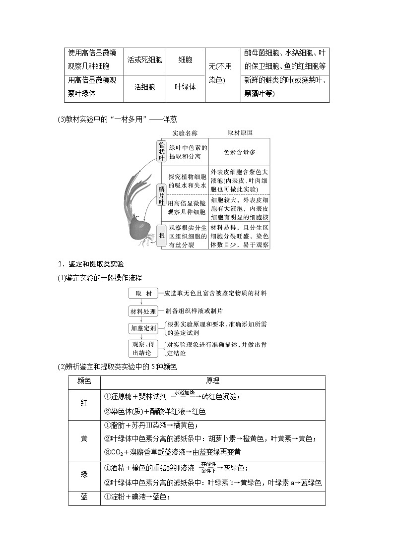 第一篇　主题六　专题(十四)　命题点1　教材基础实验 2024年高考生物二轮复习课件+讲义03