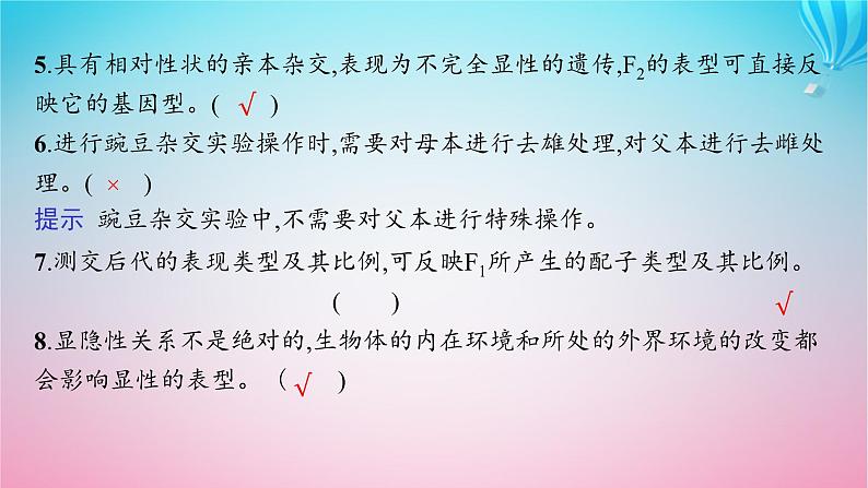 2024高考生物基础知识复习专题突破9遗传定律与伴性遗传课件04