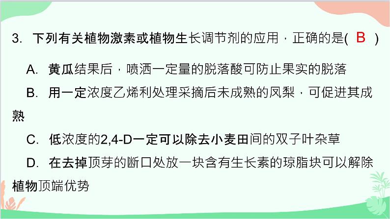 生物人教版(2019)选择性必修1 5.3植物生长调节剂的应用课件第5页