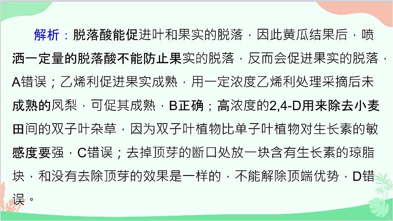 生物人教版(2019)选择性必修1 5.3植物生长调节剂的应用课件第6页