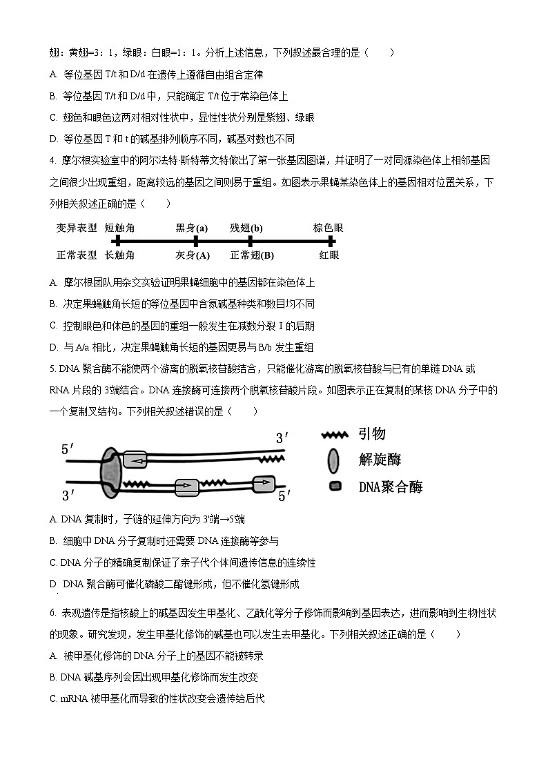 安徽省亳州市2023-2024学年高二上学期期末生物试题（Word版附解析）02