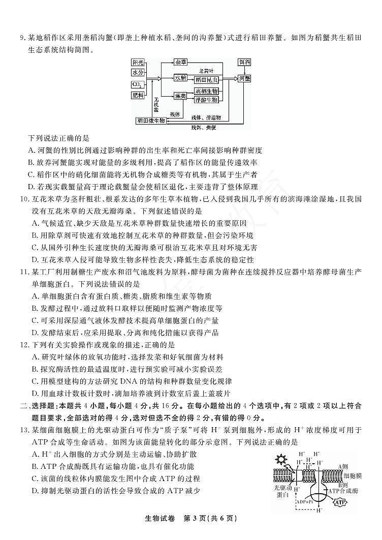 生物试题第3页