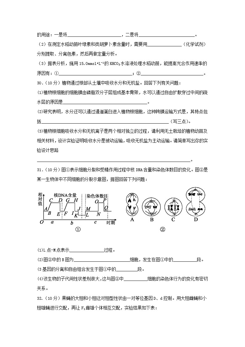 四川省2024届高三生物上学期10月月考试题补习班第3页