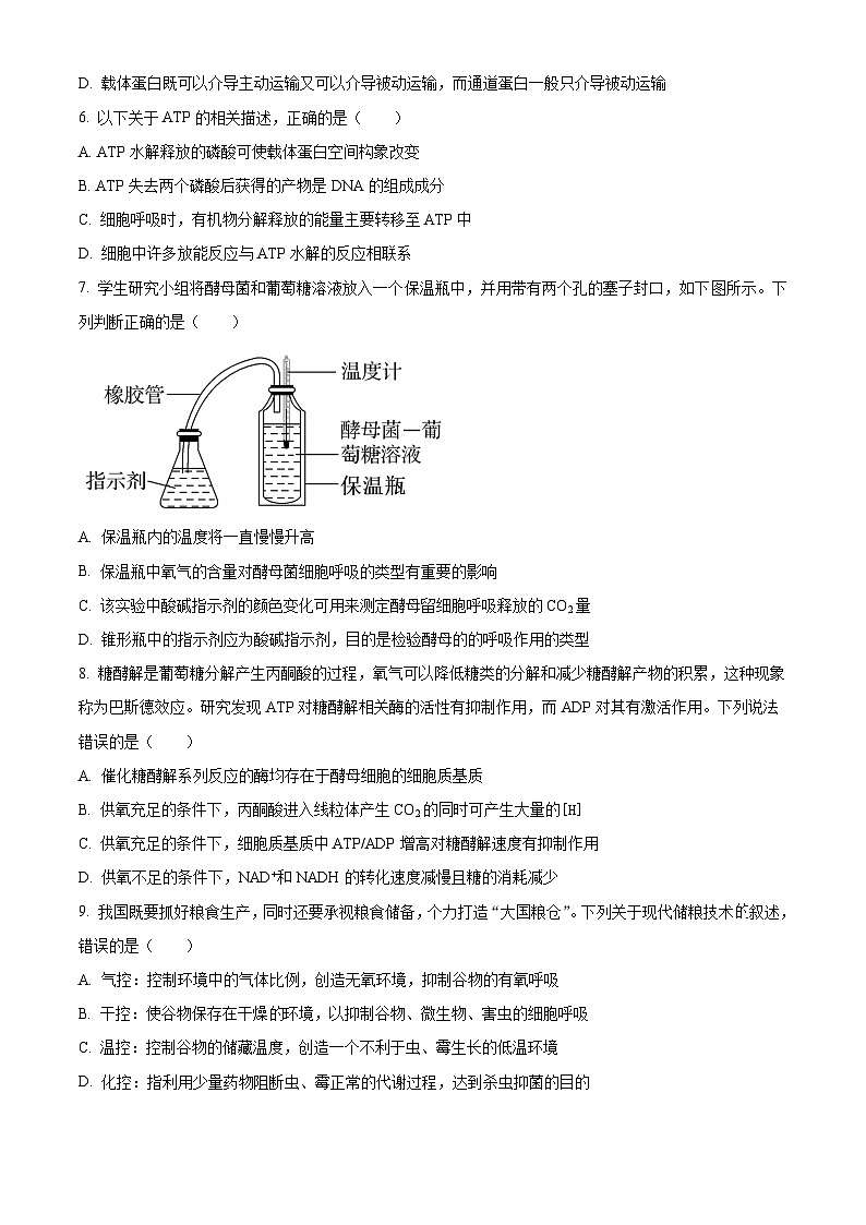 湖南省长沙市湖南师大附中2023-2024学年高一上学期期末生物试题（Word版附解析）02
