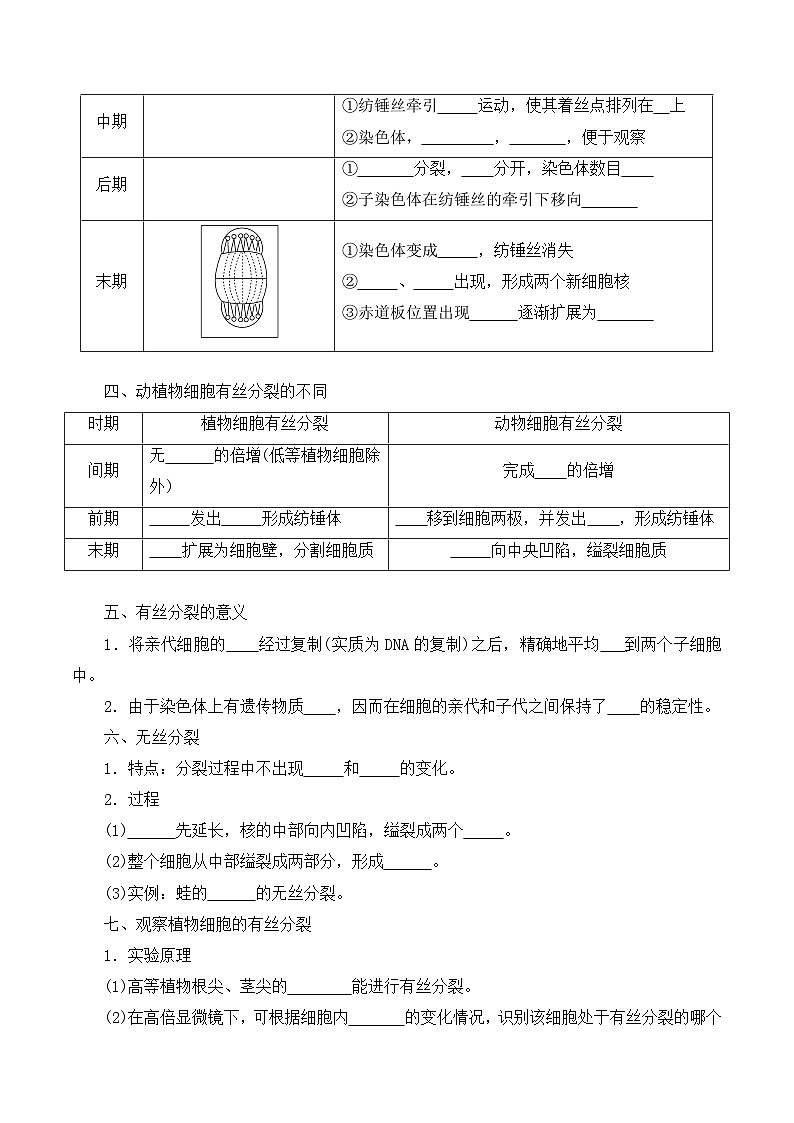 高一生物上学期课后培优分级练（2019人教版必修1）6.1 细胞的增殖（原卷版+解析）第3页