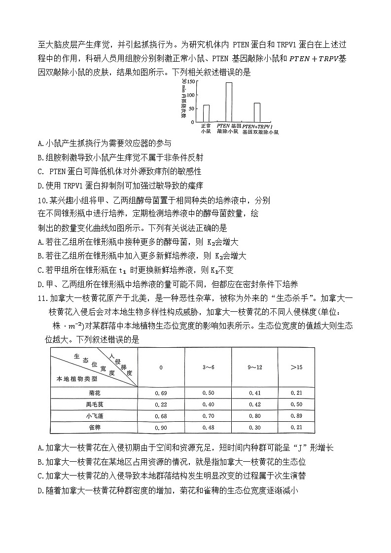 河南省许平汝名校2023-2024学年高二下学期开学考试生物试题第3页