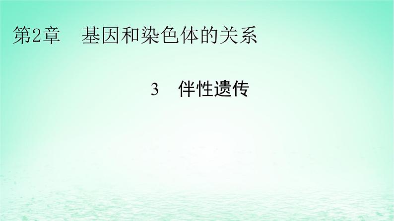 2024春高中生物第2章基因和染色体的关系3伴性遗传课件（人教版必修2）01