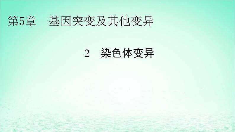 2024春高中生物第5章基因突变及其他变异2染色体变异课件（人教版必修2）第1页