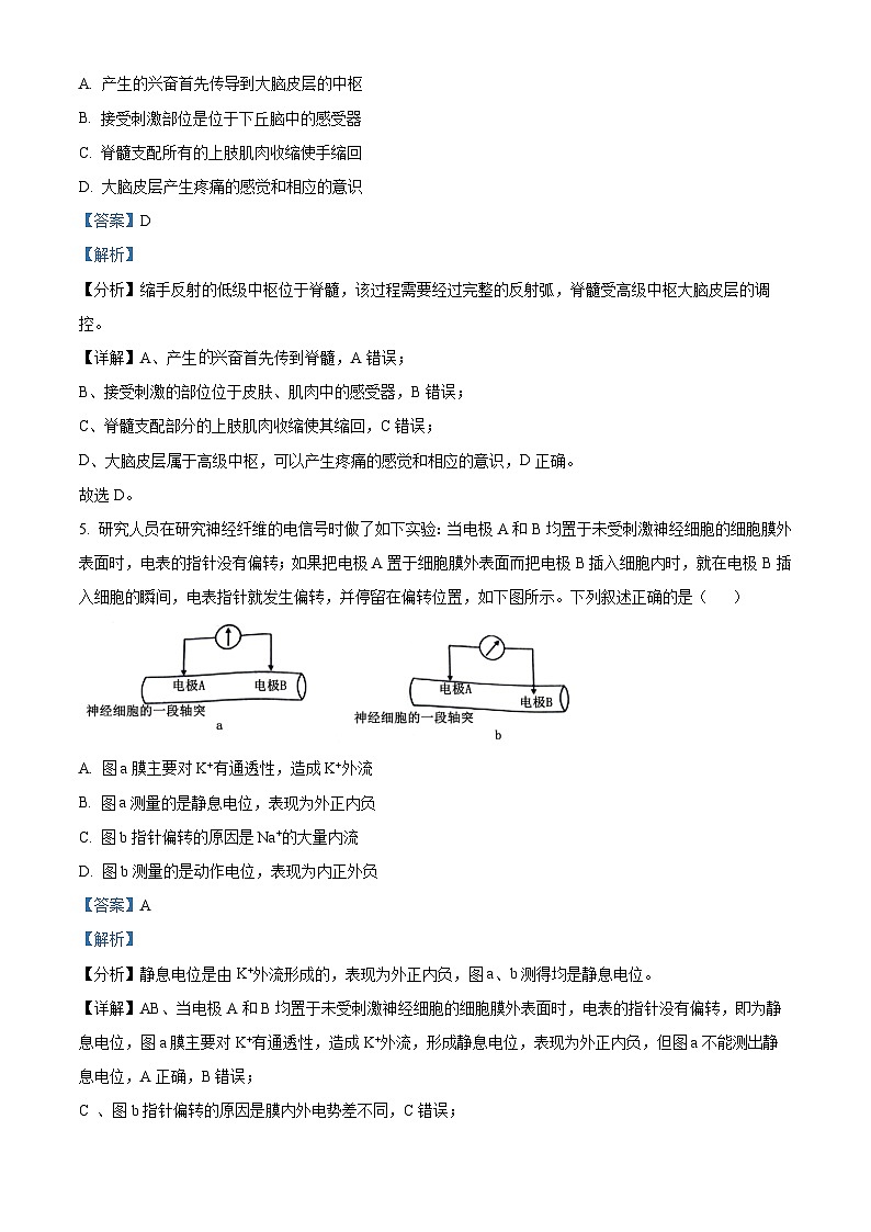 江西省名校联盟2023-2024学年高二1月期末生物试题（解析版）第3页