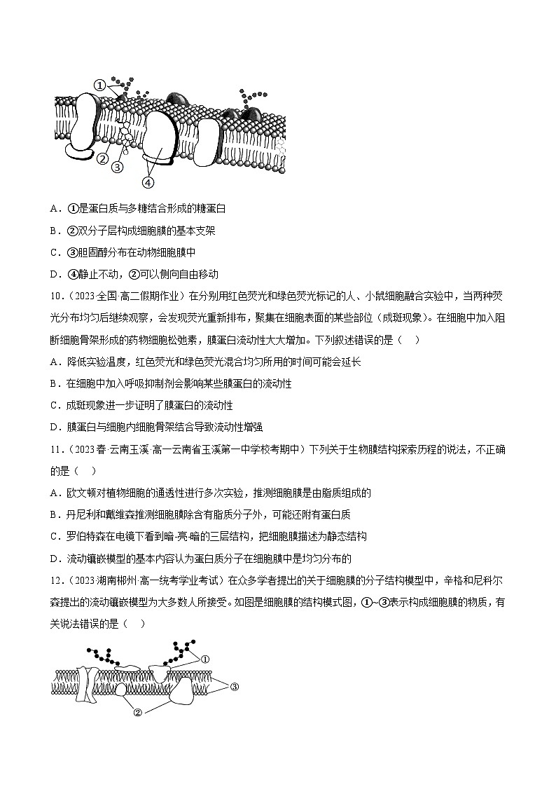 最新高考生物一轮复习【讲通练透】 第二单元 细胞的结构、功能和物质运输（测试）03