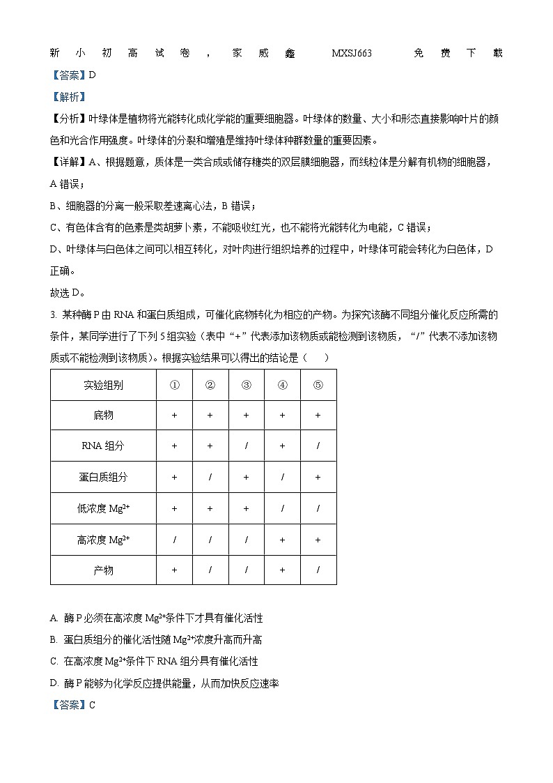 85，湖南省新高考教学教研联盟2023—2024学年高三下学期第一次联考生物试题第2页