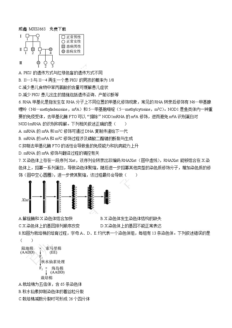 104，2024届辽宁省高三开年摸底联考生物试题第2页