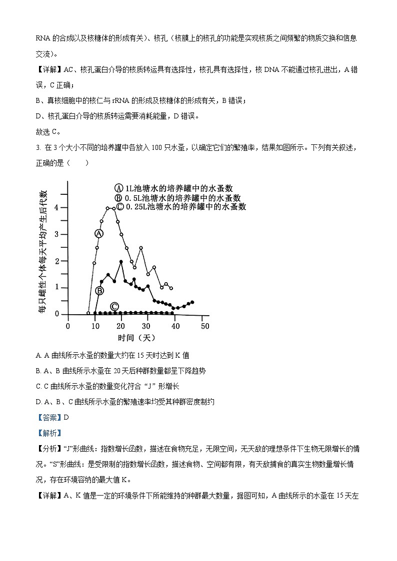 117，2024届东北三省三校高三一模生物试题02
