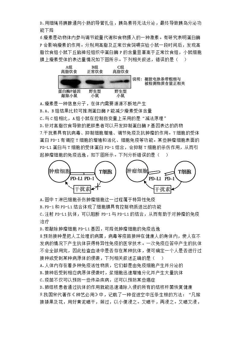河南省郑州市新郑市郑州市宇华实验学校2023-2024学年高二下学期开学摸底考试生物试题03