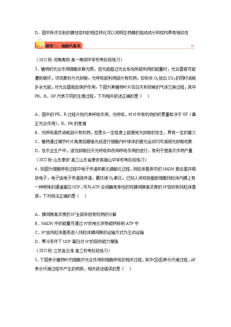 高考生物第一轮复习知识点挖空专项练习 专题2信息题（原卷版+答案解析）第2页