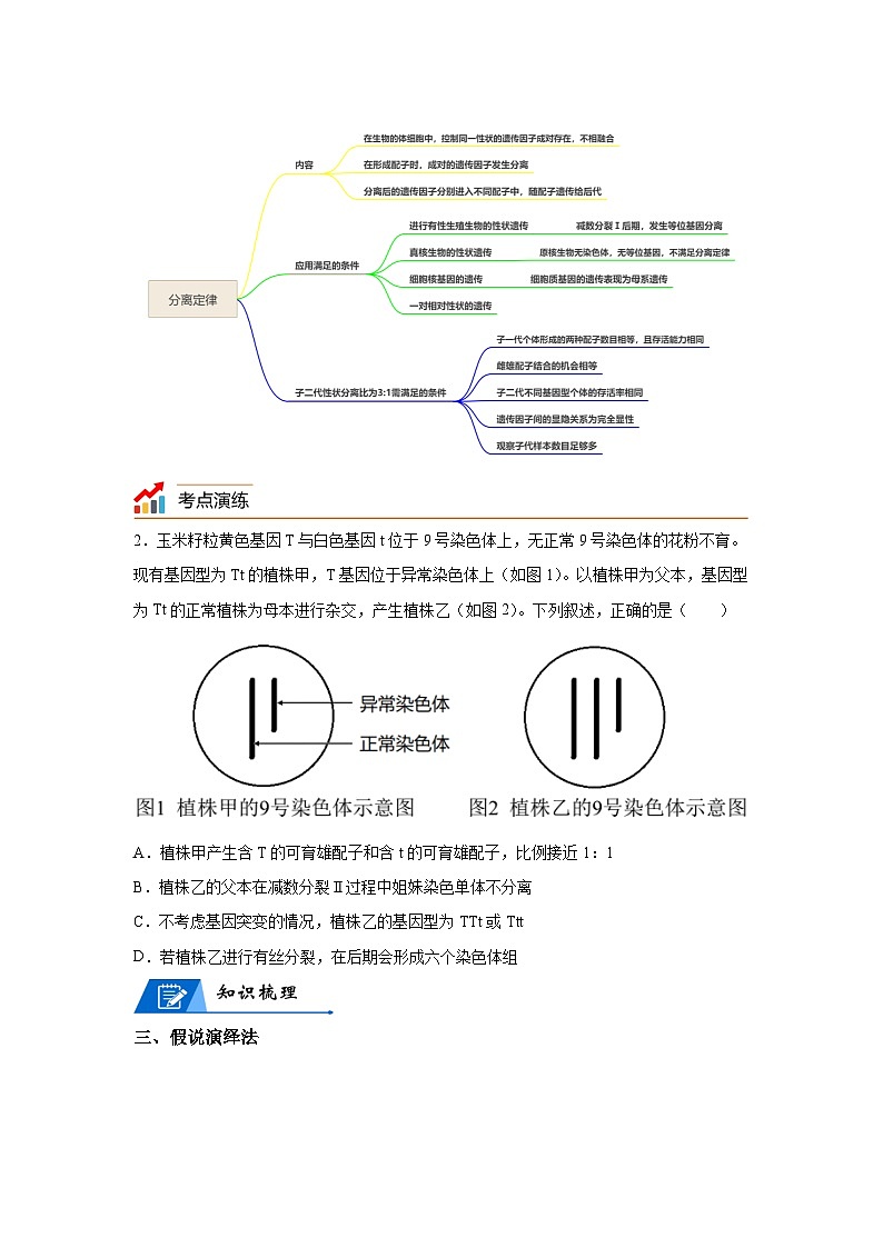 高考生物第一轮复习知识点挖空专项练习 专题8遗传的基本规律-回归课本-23版高考生物复习（原卷版+答案解析）第2页