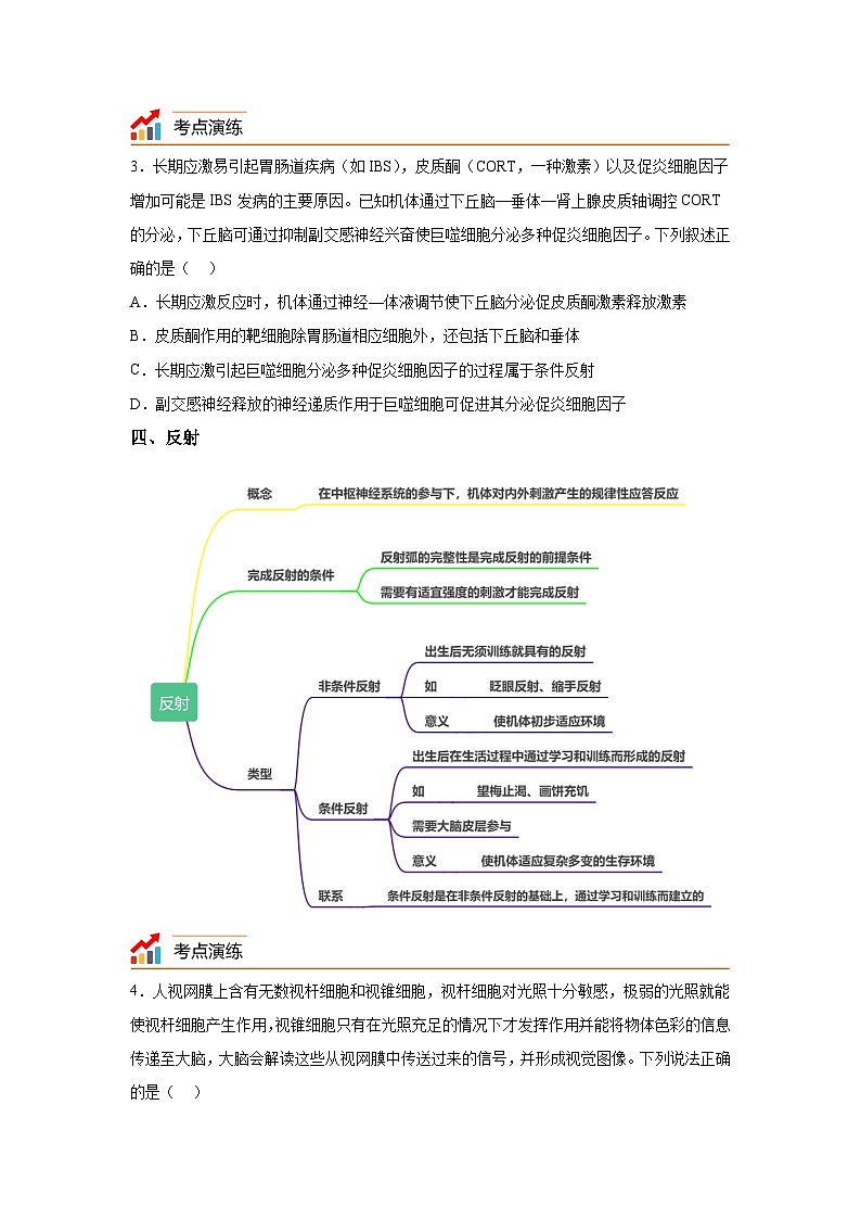 高考生物第一轮复习知识点挖空专项练习 专题12神经调节与体液调节-回归课本-23版高考生物复习（原卷版+答案解析）03